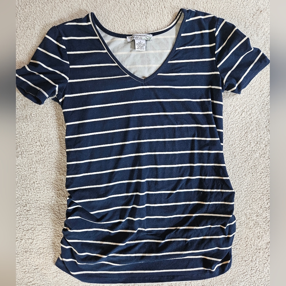 3 for $15 Emma's Expressions Maternity Striped Top S